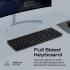 Promate ProCombo-12 Wireless Keyboard and Mouse Combo, Sleek Full-Size 2.4Ghz Wireless Keyboard,  Arabic Characters